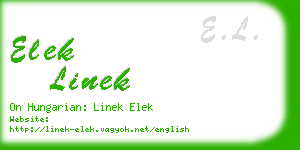 elek linek business card